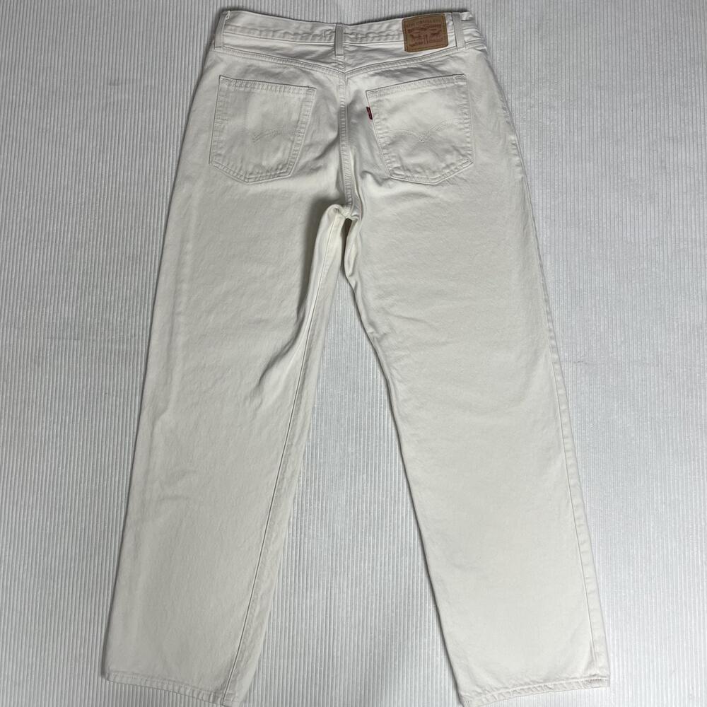 Levis '94 Baggy Jeans Mens 30x30 White Light Wash Relaxed Straight Denim Pants